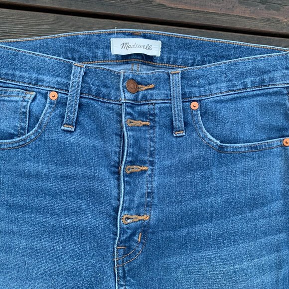 Madewell Ladies size 30 (sz 9-10) 4 Button Skinny Denim Jeans - Picture 3 of 9